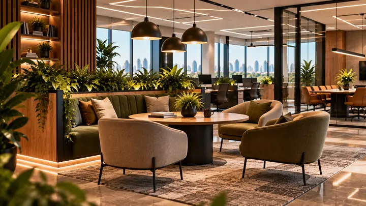 Lounge / Sosyal Alanlar — informal ekip buluşma alanı