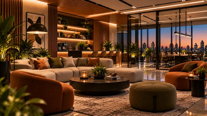Lounge / Sosyal Alanlar — akşam atmosferli lounge